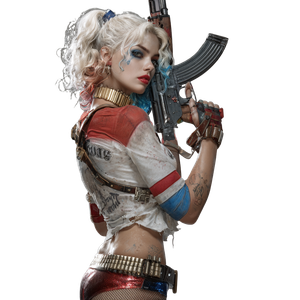 Harley Quinn Armed Vinyl Car Decal Sticker – Waterproof & UV-Resistant 3.4133333333333336"