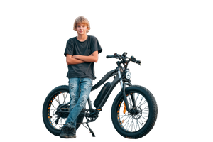 Teen With E-Bike Vinyl Car Decal Sticker – Waterproof & UV-Resistant 2.986666666666667"