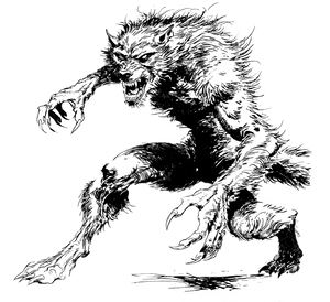 Angry Werewolf Drawing Vinyl Car Decal Sticker – Waterproof & UV-Resistant 3.4133333333333336"