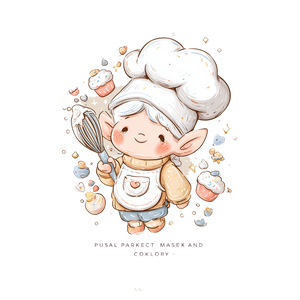 Magical Pastry Elf Vinyl Car Decal Sticker – Waterproof & UV-Resistant 3.4133333333333336"