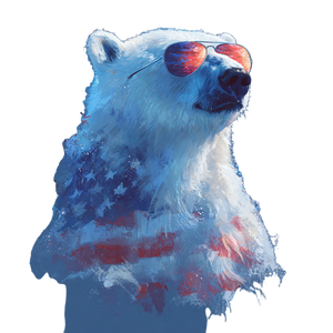 Polar Bear Celebration Vinyl Car Decal Sticker – Waterproof & UV-Resistant 3.4133333333333336"