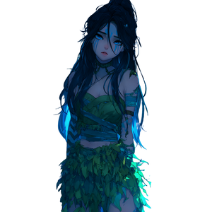 Tribal Anime Girl V3 Vinyl Car Decal Sticker – Waterproof & UV-Resistant 3.4133333333333336"