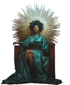 Sun Goddess Throne Vinyl Car Decal Sticker – Waterproof & UV-Resistant 8.0"
