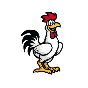 Buff Rooster Logo Vinyl Car Decal Sticker – Waterproof & UV-Resistant 3.4133333333333336"