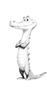 Confident Alligator Vinyl Car Decal Sticker – Waterproof & UV-Resistant 9.706666666666667"