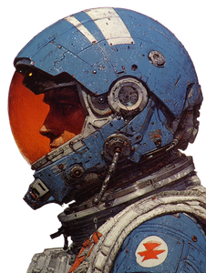 Astronaut Portrait V16 Vinyl Car Decal Sticker – Waterproof & UV-Resistant 8.213333333333333"