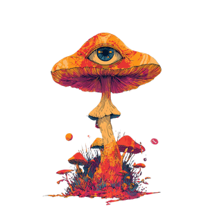 One-Eyed Psychedelic Mushroom Vinyl Car Decal Sticker – Waterproof & UV-Resistant 3.4133333333333336"