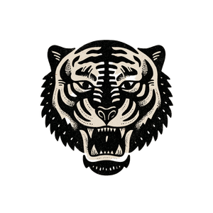 Fierce Tiger Tattoo V5 Vinyl Car Decal Sticker – Waterproof & UV-Resistant 3.4133333333333336"