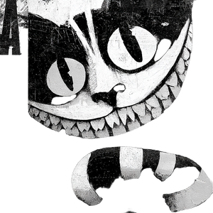 Abstract Cheshire Cat Vinyl Car Decal Sticker – Waterproof & UV-Resistant 3.4133333333333336"