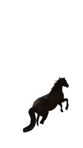 Horses Jumping Misty Vinyl Car Decal Sticker – Waterproof & UV-Resistant 9.706666666666667"