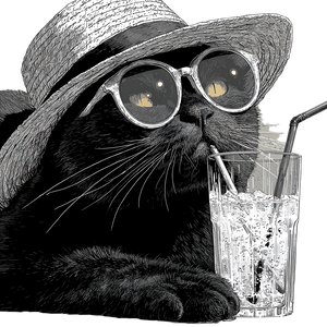 Stylish Cat Sipping V2 Vinyl Car Decal Sticker – Waterproof & UV-Resistant 3.4133333333333336" Stylish Cat Sipping V2 Vinyl Car Decal Sticker – Waterproof & UV-Resistant 3.4133333333333336"
