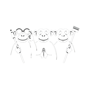 Clean Monkeys Logo Vinyl Car Decal Sticker – Waterproof & UV-Resistant 3.4133333333333336"