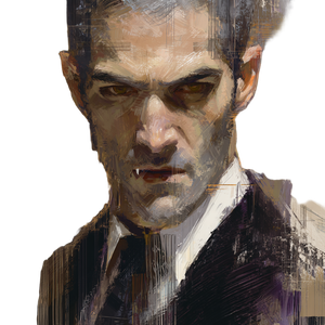 Modern Vampire Portrait Vinyl Car Decal Sticker – Waterproof & UV-Resistant 3.4133333333333336"