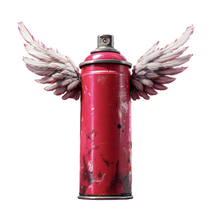 Winged Spray Can Vinyl Car Decal Sticker – Waterproof & UV-Resistant 3.4133333333333336"
