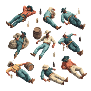 Drunk Cowboys Vinyl Car Decal Sticker – Waterproof & UV-Resistant 6.826666666666667"