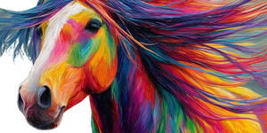Colorful Flowing Mane Vinyl Car Decal Sticker – Waterproof & UV-Resistant 2.56"