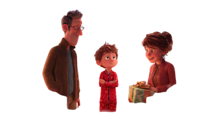 Christmas Family Scene V2 Vinyl Car Decal Sticker – Waterproof & UV-Resistant 5.4