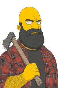 Bald Bearded Axeman Vinyl Car Decal Sticker – Waterproof & UV-Resistant 8.96"
