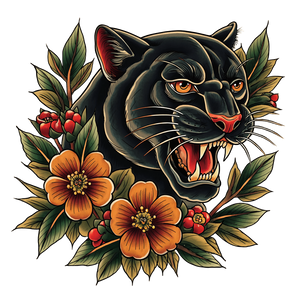 Vintage Panther Tattoo Vinyl Car Decal Sticker – Waterproof & UV-Resistant 3.4133333333333336" Vintage Panther Tattoo Vinyl Car Decal Sticker – Waterproof & UV-Resistant 3.4133333333333336"