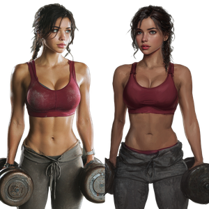 Fitness Woman V6 Vinyl Car Decal Sticker – Waterproof & UV-Resistant 3.4133333333333336"