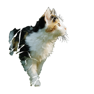 Walking Cat Vinyl Car Decal Sticker – Waterproof & UV-Resistant 3.4133333333333336"