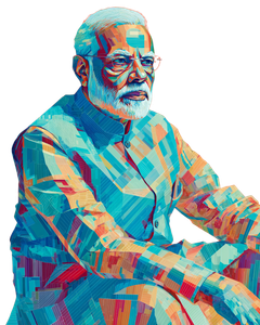 Modi Escher Portrait Vinyl Car Decal Sticker – Waterproof & UV-Resistant 4.0"