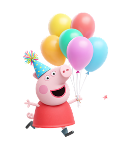Peppa Pig Celebration Vinyl Car Decal Sticker – Waterproof & UV-Resistant 8.213333333333333"