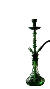 Green Hookah Smoke Vinyl Car Decal Sticker – Waterproof & UV-Resistant 9.706666666666667"