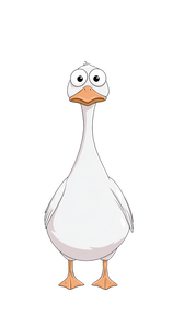 Cartoon Goose V4 Vinyl Car Decal Sticker – Waterproof & UV-Resistant 9.706666666666667"