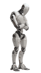 Friendly Futuristic Robot V6 Vinyl Car Decal Sticker – Waterproof & UV-Resistant 9.706666666666667"