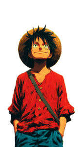 Confident Luffy Vinyl Car Decal Sticker – Waterproof & UV-Resistant 4.8533333333333335"