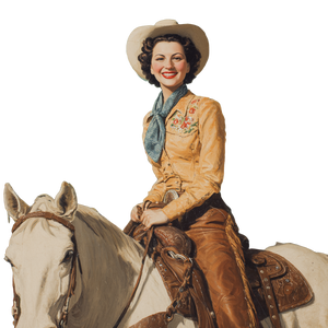 Vintage Cowgirl Painting Vinyl Car Decal Sticker – Waterproof & UV-Resistant 3.4133333333333336" Vintage Cowgirl Painting Vinyl Car Decal Sticker – Waterproof & UV-Resistant 3.4133333333333336"
