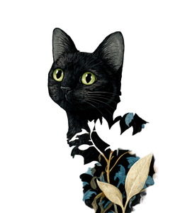 Black Cat Art V9 Vinyl Car Decal Sticker – Waterproof & UV-Resistant 4.0"