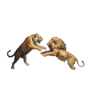 Tigers Vs Lions Vinyl Car Decal Sticker – Waterproof & UV-Resistant 3.4133333333333336"
