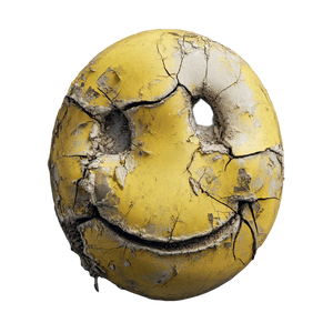 Distorted Smiley Vinyl Car Decal Sticker – Waterproof & UV-Resistant 3.4133333333333336"