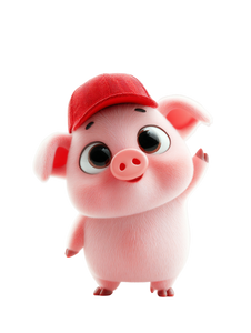 Cute Cartoon Piggy Vinyl Car Decal Sticker – Waterproof & UV-Resistant 8.213333333333333"
