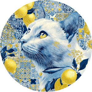 Talavera Cat Vinyl Car Decal Sticker – Waterproof & UV-Resistant 3.4133333333333336"