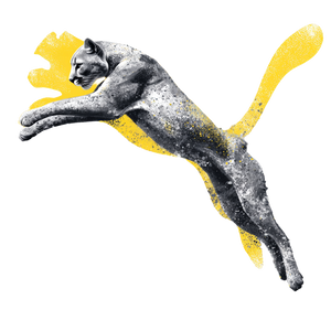 Stylized Leaping Puma Vinyl Car Decal Sticker – Waterproof & UV-Resistant 3.4133333333333336"
