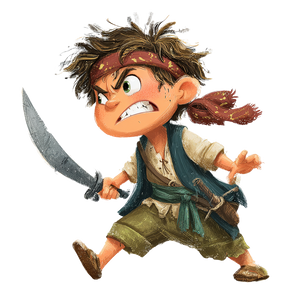 Angry Pirate Boy Vinyl Car Decal Sticker – Waterproof & UV-Resistant 3.4133333333333336"