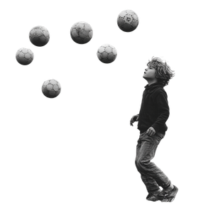 Juggling Soccer Boy Vinyl Car Decal Sticker – Waterproof & UV-Resistant 3.4133333333333336"