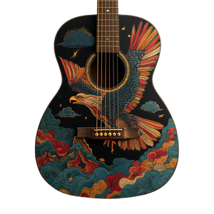 Visionary Eagle Guitar Vinyl Car Decal Sticker – Waterproof & UV-Resistant 6.826666666666667"