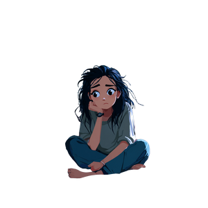 Lonely Teen Girl Vinyl Car Decal Sticker – Waterproof & UV-Resistant 3.4133333333333336"