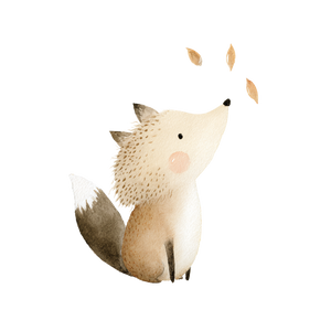 Baby Fox Illustration V7 Vinyl Car Decal Sticker – Waterproof & UV-Resistant 3.4133333333333336"