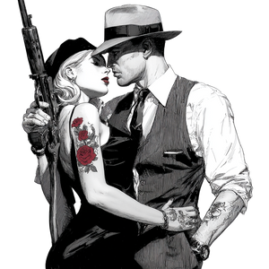 Gangster Love Duo Vinyl Car Decal Sticker – Waterproof & UV-Resistant 3.4133333333333336" Gangster Love Duo Vinyl Car Decal Sticker – Waterproof & UV-Resistant 3.4133333333333336"