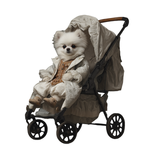Dog In Stroller Vinyl Car Decal Sticker – Waterproof & UV-Resistant 3.4133333333333336"