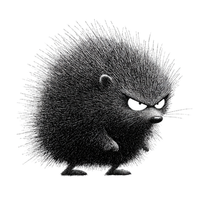 Grumpy Porcupine Vinyl Car Decal Sticker – Waterproof & UV-Resistant 6.826666666666667"