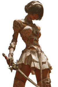 Fantasy Warrior Rei Vinyl Car Decal Sticker – Waterproof & UV-Resistant 8.96"