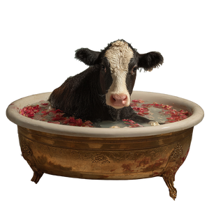 Calf In Tub Vinyl Car Decal Sticker – Waterproof & UV-Resistant 3.4133333333333336" Calf In Tub Vinyl Car Decal Sticker – Waterproof & UV-Resistant 3.4133333333333336"