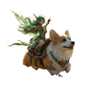 Fairy On Corgi V2 Vinyl Car Decal Sticker – Waterproof & UV-Resistant 3.4133333333333336"