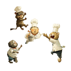 Chef Animals Chaos Vinyl Car Decal Sticker – Waterproof & UV-Resistant 3.4133333333333336"